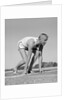 1960s Man Sprinter Runner At The Starting Line For Foot Race Outdoor by Anonymous