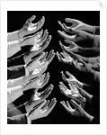 1960s Multiple Exposure Montage Male Hands Begging For A Hand Out by Anonymous