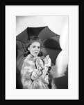 1960s Woman With Umbrella Holding Bags Of Money Save Your Money For A Rainy Day by Anonymous