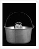 1950s 1960s Symbolic Montage Portrait Man In The Soup Looking Wide Eyed From Inside The Kettle by Anonymous