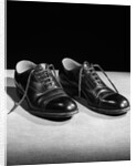 1930s Pair Of Black Lace Up Men's Shoes by Anonymous