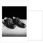 1930s Pair Of Black Lace Up Men's Shoes by Anonymous