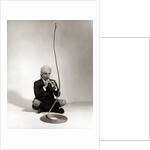 1960s Man Snake Charmer Character In Turban Plaid Jacket Shorts Knee Socks by Anonymous