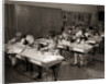 1960s Elementary Classroom Children At Desks Writing Studying by Anonymous
