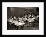 1960s Elementary Classroom Children At Desks Writing Studying by Anonymous