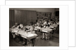 1960s Elementary Classroom Children At Desks Writing Studying by Anonymous