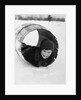 1920s Boy Playing Lying In Snow Rolling In Wooden Barrel by Anonymous