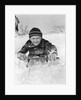 1940s Boy On Sled In Snow Facing Camera Hands And Jacket Covered In Snow by Anonymous