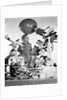 1950s Father With Son Holding Balloon Surrounded By Toys and Stuffed Animals by Anonymous