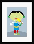 space boy eating popsicle by Anonymous