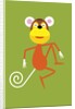 monkey with swirl tail by Anonymous
