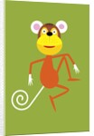 monkey with swirl tail by Anonymous