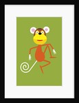monkey with swirl tail by Anonymous