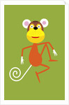 monkey with swirl tail by Anonymous
