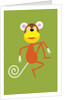 monkey with swirl tail by Anonymous