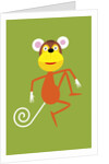 monkey with swirl tail by Anonymous