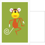 monkey with swirl tail by Anonymous