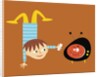 handstand boy with TV monster by Anonymous