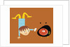 handstand boy with TV monster by Anonymous