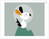 rabbit on a hill by Anonymous