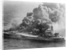 Burning oil tanker by Anonymous