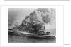 Burning oil tanker by Anonymous