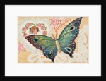 Be My Valentine Postcard with Butterfly by Anonymous