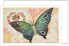 Be My Valentine Postcard with Butterfly by Anonymous