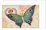 Be My Valentine Postcard with Butterfly by Anonymous