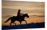 Silhouette of Cowboy in Wyoming by Anonymous