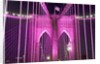 Brooklyn Bridge Lit Purple by Anonymous