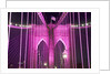 Brooklyn Bridge Lit Purple by Anonymous