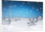 Christmas Decorations in Snow by Anonymous