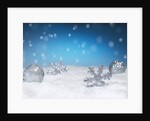 Christmas Decorations in Snow by Anonymous