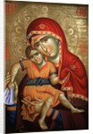 Virgin and Child Icon at Aghiou Pavlou Monastery on Mount Athos by Anonymous