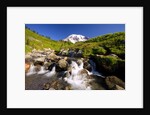 Waterfall and Mt. Rainier by Anonymous