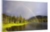 Rainbow Over Reflection Lakes in Mt. Rainier National Park by Anonymous