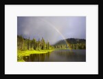 Rainbow Over Reflection Lakes in Mt. Rainier National Park by Anonymous
