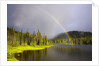 Rainbow Over Reflection Lakes in Mt. Rainier National Park by Anonymous