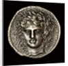 Ancient Greek Silver Tetradrachm with Head of Apollo by Anonymous