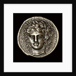 Ancient Greek Silver Tetradrachm with Head of Apollo by Anonymous