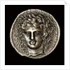 Ancient Greek Silver Tetradrachm with Head of Apollo by Anonymous