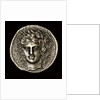 Ancient Greek Silver Tetradrachm with Head of Apollo by Anonymous
