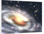 Artist's Conception of Quasar at the Center of Distant Galaxy by Anonymous
