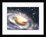 Artist's Conception of Quasar at the Center of Distant Galaxy by Anonymous
