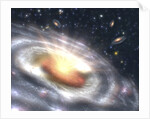 Artist's Conception of Quasar at the Center of Distant Galaxy by Anonymous