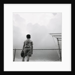 Boy in baseball uniform by Anonymous