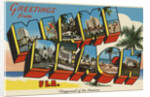 Greetings from Miami Beach Postcard by Anonymous