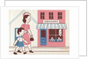 Illustration of Mother and Son Walking by Grocery Store by Lois Lenski