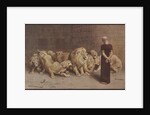 Illustration of Daniel in the Lions' Den by Anonymous